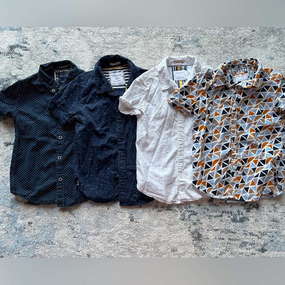 Set of 4 Denim & Flower Shirts